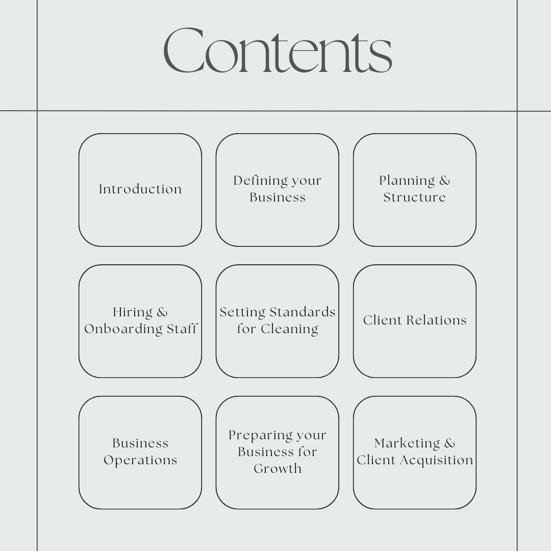 Starting & Scaling a Cleaning Business E-Book
