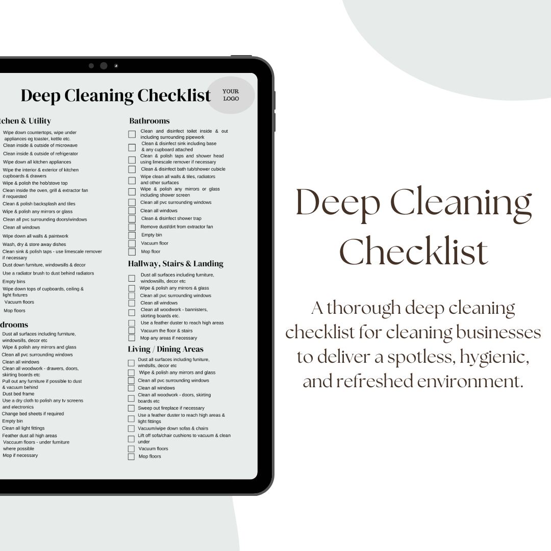 Deep Cleaning Checklist