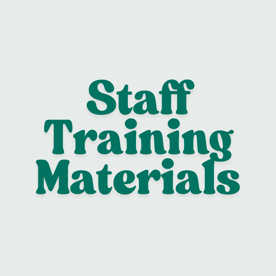 Staff Training Materials