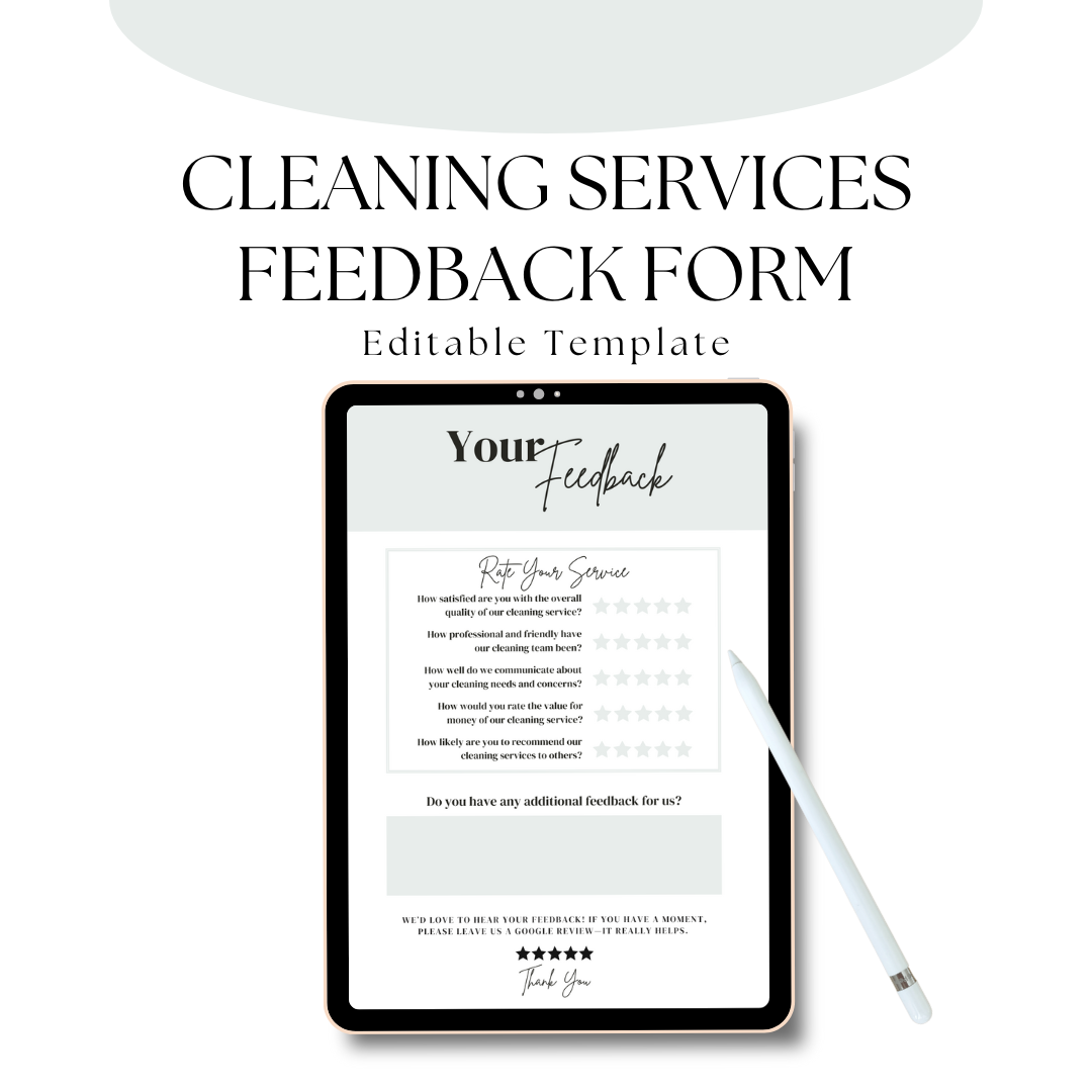 Cleaning Services Feedback Form